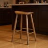 HomeRoots 30" Natural Solid Wood Backless Bar Height Bar Chair - 2 of 4