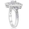 Pompeii3 1/2ct Vintage Diamond Ring Square Framed Filigree Band 10K White Gold - 2 of 4