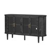 MAYEERTY Sideboard Storage Cabinst Wood with Glass Doors Adjustable Shelves for Living Room Kitchen Black - 4 of 4