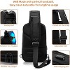 MaseiKar 14-16 inch Sling Bag for Men,Black Crossbody Bag with USB Charging Port Fits 10.2inch iPad, Casual Daypack - 4 of 4