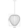 Savanti 1-Light Pendant - Modern Matte Black Steel with Opal Glass Diffuser, 18" x 19.5" - 4 of 4