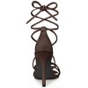 Allegra K Women's Open Toe Lace Up Tie Back Strappy Stiletto Heels Sandals - 4 of 4