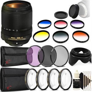 Nikon AF-S DX NIKKOR 18-140mm f/3.5-5.6G ED VR Lens with Accessory Kit For Nikon D - 1 of 4