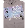Powerpuff Girls Character Outlines Long Sleeve Pepper Adult Zip Hoodie - 3 of 4