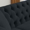 Kumasinova Chesterfield Sofa 2-Seat Sofa with 2 Pillows, Classic Tufted Couch with Rolled Arms and Nailhead for Living Room, Velvet Loveseat Sofa - 3 of 4