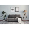 TiramisuBest Sleek Black Contemporary Loveseat, Modern Upholstered Sofa for Living Room or Bedroom - 2 of 4