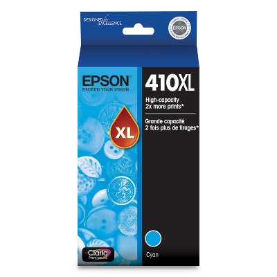 Epson T410XL220S (410XL) Claria High-Yield Ink, 650 Page-Yield, Cyan