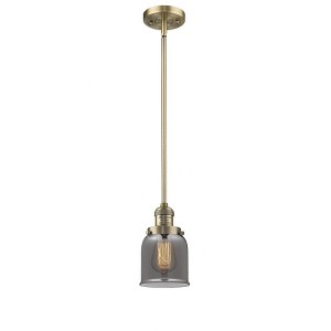 Bell - 1 Light Stem Hung Mini Pendant In Industrial Style-10 Inches Tall and 5 Inches Wide - 1 of 1