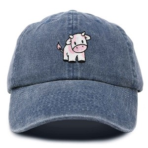 Dalix Strawberry Cow Embroidered Womens Cotton Dad Hat Baseball Cap - 1 of 4