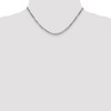 Black Bow Jewelry 3.5mm 14k White Gold Hollow Figaro Chain Necklace - 3 of 4
