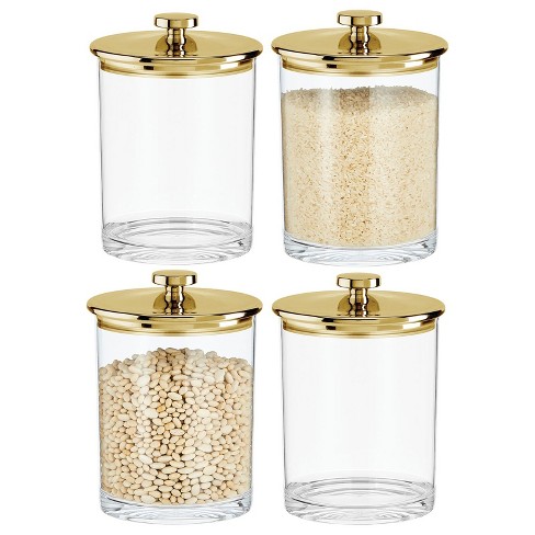 mDesign Kitchen Apothecary Airtight Canister Jars - 2 Pack