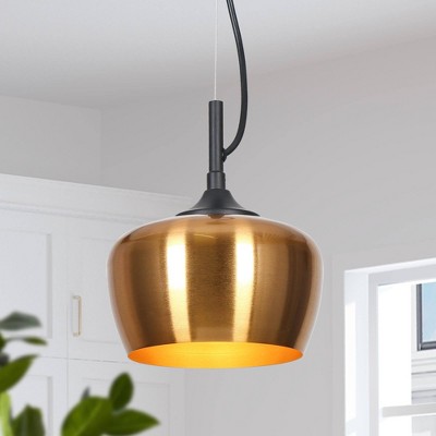 LNC Resplandor 1-Light 7" Mid-Century Modern Mini Dome Pendant Lights, Polished Gold