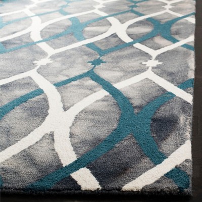Artisanal Echoes Grey & Ivory Blue Wool 9' x 12' Area Rug