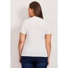 Avenue Women's Plus Size V-Neck Short Sleeve Graphic Tee - 3 of 4
