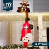 Paaaawaters 8 FT Hanging Christmas Inflatables Decoration, Christmas Inflatable Reindeer and Climbing Santa - 2 of 4
