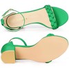 Allegra K Women's Chunky Heels Ankle Strap Braided Instep Strap Heel Sandals - 4 of 4