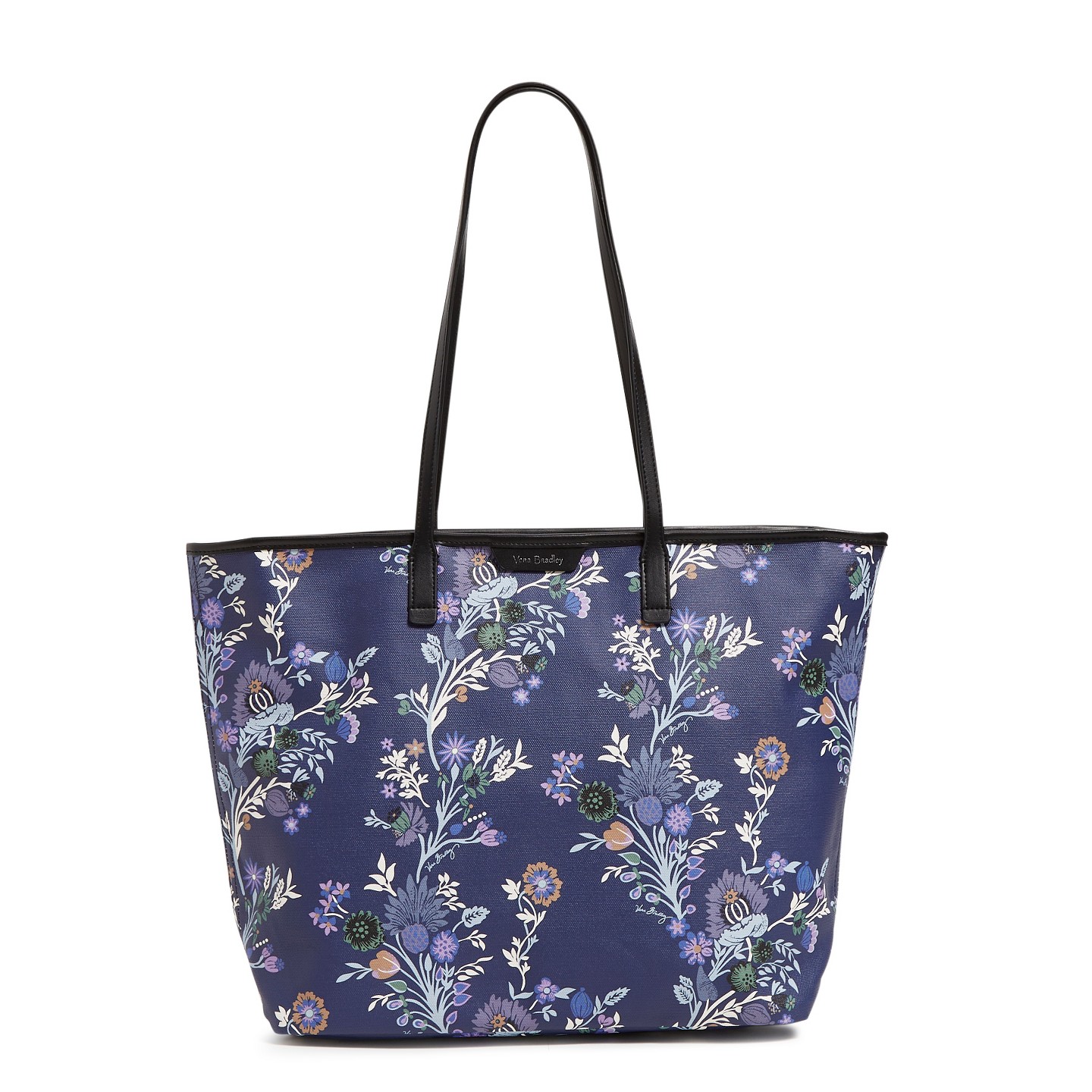 Женская сумка Vera Bradley Coated Canvas Large Every Day Garden Masquerade Vines Shadow Blue, цвет: Синий — фото 1