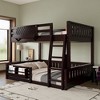 KWPZQEB Bunk Bed, Wooden Bunk Bed w/ Ladder & Safety Guardrails, Pegboard & Bookshelf, Floor Bunk Bed, No Box Spring Needed - 3 of 4