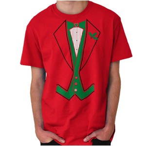 Ugly Christmas Santa's Elf Tuxedo Mens Graphic T Shirt Tees Brisco Brands - 1 of 4