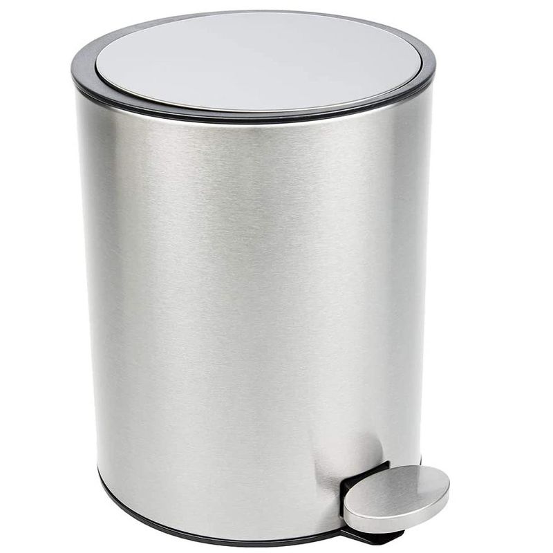 Bamodi 3L Stainless Steel Bathroom Wastebasket with Removable Inner Bucket & Lid, 1 of 7
