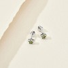Girls' CZ Bezel Star Screw Back Sterling Silver Earrings - In Season Jewelry - 4 of 4
