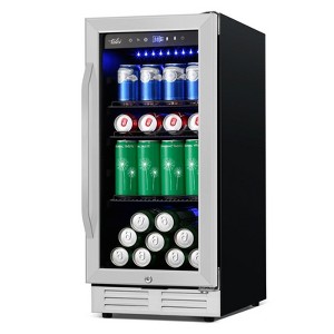 Velivi 15'' Freestanding, Beverage Refrigerator and Beer Fridge 127 Cans Beverage Cooler - 1 of 4
