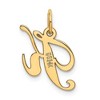 Black Bow Jewelry 14k Yellow Gold Ella Collection Small Fancy Script Initial Pendant A-W - 3 of 4