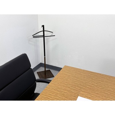 Kumo Black Metal Valet Stand with Removable Hanger