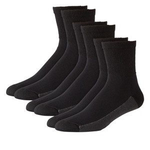 KingSize Men's Full Length Cushioned Crew 6 Pack Socks - 1 of 2