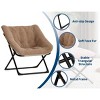 Saucer Chair, XL Foldable Plush Faux Fur Lounge Chair, Portable Accent Seat - 4 of 4