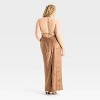 Women's Jacquard Maxi Empire Waist Dress - Wild Fable™ Brown Floral - 3 of 3