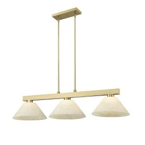 Cobalt Collection Modern Three-Light Billiard Light - 14.25" x 10.5" x 49.5" - 1 of 4