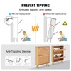 Shoe Cabinet with 2 Flip Drawers, Shoe Storage Cabinet for Entryway, Free Standing Shoe Storage Organizer with Rattan Doors for Heels, Boots - 4 of 4
