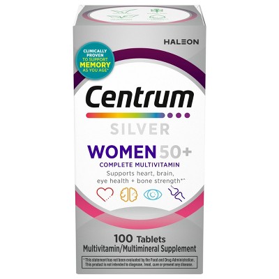 Centrum Silver Women 50+ Multivitamin / Multimineral Dietary Supplement Tablets