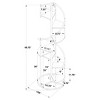 Spiral Bookshelf with Black Steel Frame and 8 Open Shelves for Office or Living Room-3irtyhousy - 4 of 4