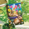 Spring Bunny Basket Floral House Flag Easter Tulips 28" x 40" Briarwood Lane - 4 of 4
