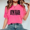 Simply Sage Market Women's Gym Hair Varsity Short Sleeve Garment Dyed Tee - 2 of 2