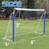 NAYSAYE Sport Net and Rebounder Kids Soccer Goal Durable Portable Outdoor Play for Backyard, White, 94.49"*36"*60" - 3 of 4
