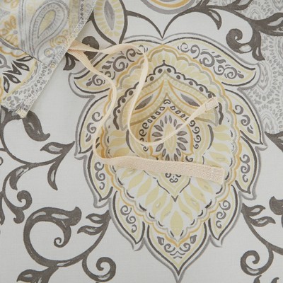 King/Cal King Yellow Cotton Floral Reversible Duvet Set
