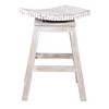 East at Main Cordova Coconut Shell Mosaic Counter Height Barstool White - 4 of 4