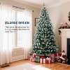 4.5/6/7.5/9 FT Artificial Christmas Tree, Christmas Tree with Decoration, Metal Base Easy Assembly for Home, Office, Party, Holiday Decor, Green - 2 of 4