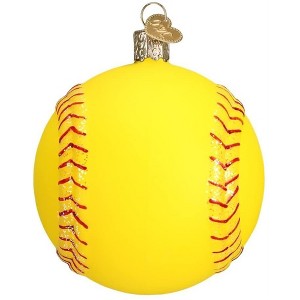 Old World Christmas Glass Blown Ornament for Christmas Tree, Softball - 1 of 4
