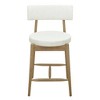 Christopher Knight Home Set of 2 Ryker Mid Century Modern Chenille Upholstered Rubber Wood Counter Height Barstools Beige/Light Ash - 4 of 4