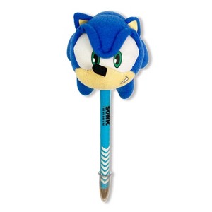 GREAT EASTERN ENTERTAINMENT CO SONIC THE HEDGEHOG- SONIC'S HEAD PLUSH PEN - 1 of 2