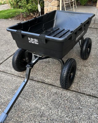 Gorilla Carts 1500 Pound Capacity Heavy Duty Poly Yard Dump Utility Cart,  Black, 1 Piece - Fred Meyer