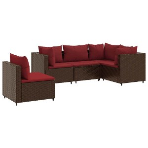 vidaXL Patio Lounge Set Brown - 1 of 4