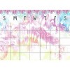 Tie Dye Dry Erase Calendar Peel and Stick Giant Wall Decal - RoomMates: Vinyl Stick-On Modern Decor, Primaries - 2 of 3