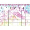 Tie Dye Dry Erase Calendar Peel and Stick Giant Wall Decal - RoomMates: Vinyl Stick-On Modern Decor, Primaries - image 2 of 3