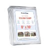 Covers&All Heavy Duty Multipurpose Clear Tarp with Grommets, Waterproof 20mil Vinyl Material Designed for Indoor or Outdoor Use - 2 of 4