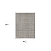 Gray And Light Brown Wool Abstract Hand Woven Area Rug - 3 of 4
